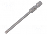Screwdriver bit | slot | 3.5x0.6mm | 1/4" | Overall len: 70mm