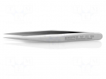 Tweezers | 70mm | for precision works | Blade tip shape: sharp