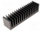 Heatsink: extruded | grilled | black | L: 37.5mm | W: 160mm | H: 40mm