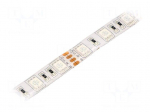 LED tape | RGB | 5050 | LED/m: 60 | IP54 | 120&deg; | 14.4W/m | 600lm | 12VDC