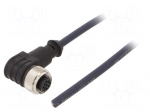 Cable: for sensors/automation | M12 | PIN: 4 | angled | 10m | plug | 4A