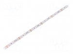 LED tape | RGB | 5050 | LED/m: 60 | 10mm | white PCB | IP20 | 14.4W/m | 12VDC