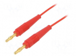 Test lead | 60VDC | 30VAC | 19A | banana plug 4mm,both sides | red