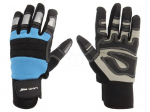 Protective gloves | Size: 8 | black/blue | microfiber,plastic
