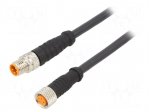 Cable: for sensors/automation | M8 | PIN: 4 | 0.6m | plug | 60VDC | 50VAC