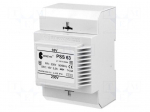 Transformer: mains | 63VA | 230VAC | 18V | Leads: terminal block | IP30