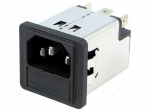 Connector: AC supply | socket | male | 6A | 250VAC | C14 (E) | 5200