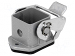 Enclosure for connectors: HDC | size A3 | with latch | aluminium