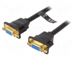 Cable | D-Sub 15pin HD plug,both sides | shielded | black | 1m | Cu