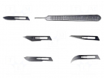 Scalpel holder | Kit: 5x blade