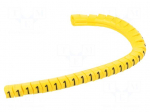 Marker: cable | Marking: 1 | 2.5&divide;5mm | PVC | yellow | leaded | PA-1 | L: 3mm