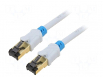 Patch cord | S/FTP | Cat: 6 | RJ45 plug,both sides | OFC | 10m | PVC | grey