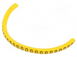 Marker: cable | Marking: O | 1.3&divide;3mm | PVC | yellow | leaded | PA-02 | L: 3mm