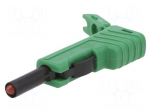 Laboratory connector: 4mm banana | plug | 30A | 60VDC | green | 2.5mm2