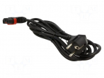 Cable | CEE 7/7 (E/F) plug angled,IEC C13 female angled left