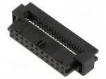 Connector: wire-wire/PCB | plug | female | PIN: 22 | Milli-Grid | IDC