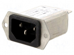 Connector: AC supply | socket | male | 1A | 250VAC | C14 (E) | 5120 | 40mm