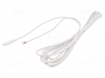 Cable | 1x1mm2 | wires,DC 5,5/2,5 socket | straight | white | 1.5m