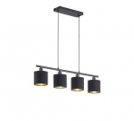 Trio Tommy piekarama lampa 4xE14 matt black/gold brushed steel R30334079 4017807389005