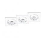 Trio Jura recessed spotlight GU10 matt white 3-pack square gaismeklis 650000331 4017807376272