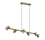 Trio-Lighting Marley  115 cm 6-pc GU10 antique brass piekaramā lampa