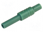 Laboratory connector: 4mm banana | socket | 1kVDC | 24A | green | screw