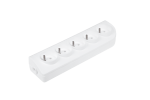 Pistikud ja pistikupesa plokid // Pistikud ja pistikupesad // Gniazdo przedłużacza x 5 z uziemieniem białe GN-50