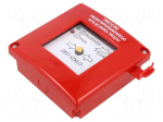 Safety switch: fire warning hand switch | PPWP | NC + NO | IP54 | red