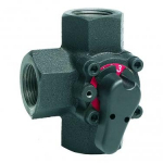 Trīsceļu vārsts 11/4" Kvs16,čuguns, Honeywell Trīsceļu rotācijas vārsts V5433A, PN6, čuguns