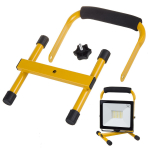 LED valgustus // LED tulvvalgustid // Podłogowy statyw roboczy dla naświetlaczy LED Maclean, kolor ż&oacute;lty, stal, możliwość regulacji kąta, pasuje do MCE530/630, MCE632