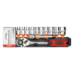 T&ouml;&ouml;riistad ja m&otilde;&otilde;teseadmed // K&auml;sit&ouml;&ouml;riistad ja k&auml;sit&ouml;&ouml;riistade komplektid // Klucz nasadowy grzechotka zestaw 11 szt 1/2" 10-24mm amio-02412