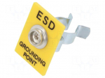 Earthing plug | ESD | 35x30mm | 1M&Omega; | press stud male 10mm