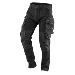Jalan&otilde;ud, t&ouml;&ouml;riided | Isikukaitsevahendid // T&ouml;&ouml;-, kaitse-, k&otilde;rgn&auml;htavusega riided // Spodnie robocze DENIM, czarne, rozmiar XXL