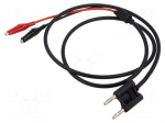 Test lead | 60VDC | 30VAC | 3A | with 4mm axial socket | Len: 1m | black