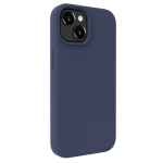 Back panel cover Evelatus Apple iPhone 15 Premium Magsafe Soft Touch Silicone Case Midnight Blue