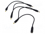 Cable | 2x0.5mm2 | DC 5,5/2,1 plug,DC 5,5/2,1 plug x5 | straight