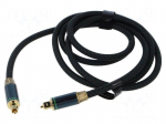 Cable | Toslink plug,both sides | 1.5m | Plating: gold-plated | black