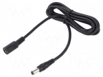 Cable | 2x0.5mm2 | DC 5,5/2,5 plug,DC 5,5/2,5 socket | straight