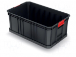 Container: cuvette | black | 520x329x210mm | 50kg | MODULAR SOLUTION