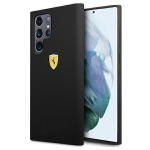Back panel cover Ferrari  Ferrari FESSIHCS22LBK S22 Ultra S908 black/black hardcase On Track Silicone