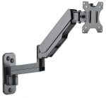Manhattan TV & Monitor Mount, Wall, Spring Arm, 1 screen, Screen Sizes: 17-32", Black, VESA 75x75 to 100x100mm, Max 8kg, Height Adjustable Swivel Arm (3 pivots), Lifetime Warranty