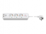 Circuit breaker Goobay  41264 3-Way Power Strip with Switch and USB | Sockets quantity 3