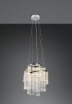 Pomp LED pendant 48 cm chrome/transparent gaismeklis