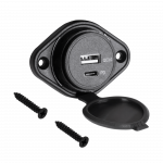 USB ja USB Type-C autolaadija kiirlaadimise ja toiteallikaga