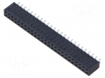 Connector: pin strips | socket | female | PIN: 50 | straight | THT | 2x25