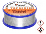 Tin | lead-based | Sn60Pb40 | 1mm | 0.1kg | reel | 190&deg;C | 2.5% | Flux: SW26