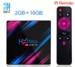 Riff H96 MAX RockChip RK3318 Quad-Core 64bit Cortex-A53 Konsole 4K Ultra HD Android TV Box with Remote Controller Android 10 Smart TV 2Gb + 16Gb Black