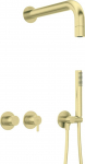 Concealed shower set with hand shower - with horizontal mixer