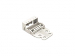 MOUNTING CARRIER - FOR 5-CONDUCTOR TERMINAL BLOCKS - 221 SERIES - 4 mm&sup2; - FOR SCREW MOUNTING - WHITE