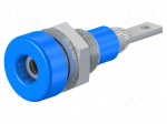 Laboratory connector: 2mm banana | socket | 10A | 23mm | blue | 60VDC